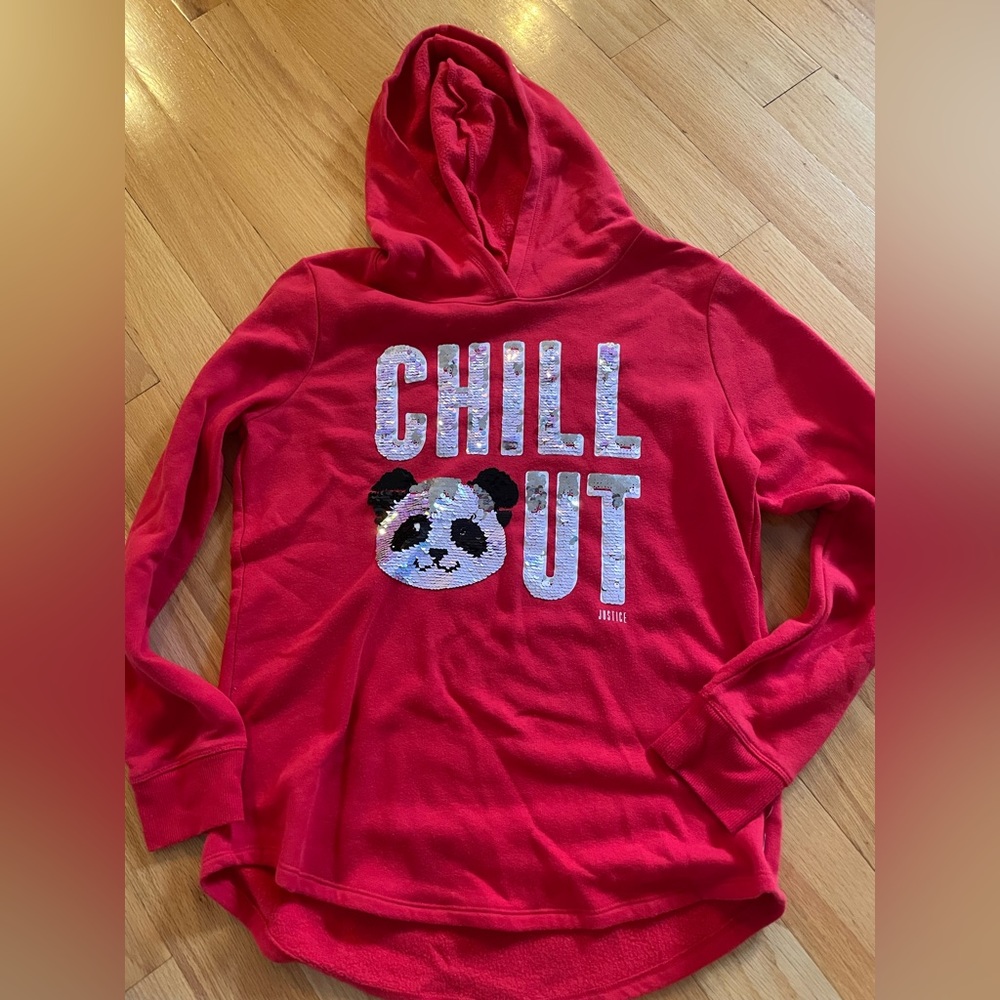 Justice hooded pullover sweatshirt